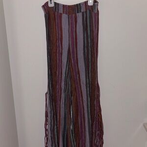 URBAN OUTFITTERS Striped Multicolor Wide-Leg Pants